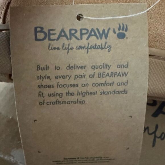 BearPaw Jamie Sheep Wool Lined Youth Moccasin Slippers Iced Coffee Size 4 - Picture 9 of 13